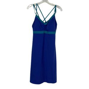 Prana tank dress purple and teal green size Large